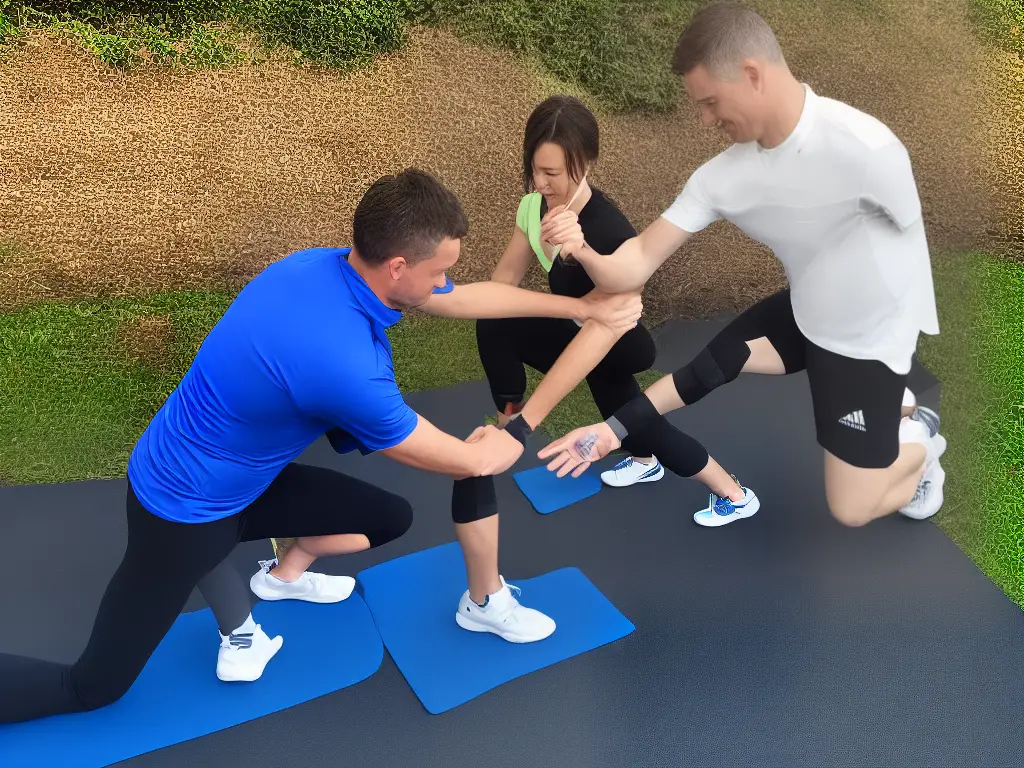 A person doing stretching exercises to maintain good knee health