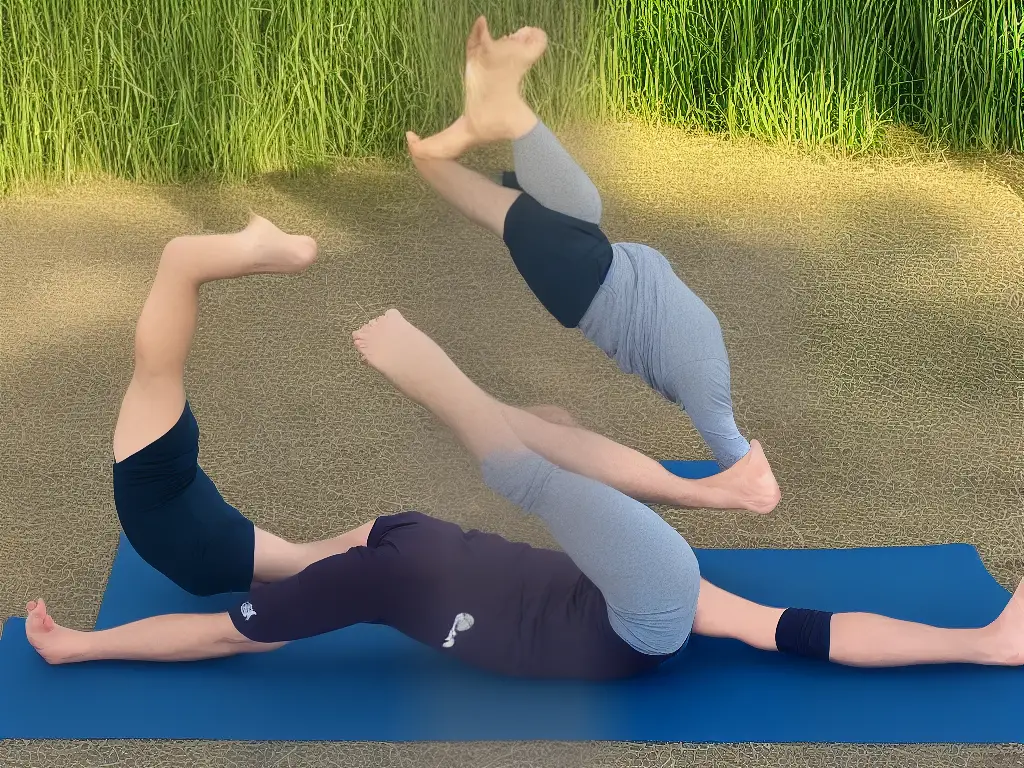 A person performing yoga with specific focus on their knees. The person is wearing comfortable clothes and is sitting with crossed legs. The image shows the correct alignment of knees for yoga to alleviate knee pain.