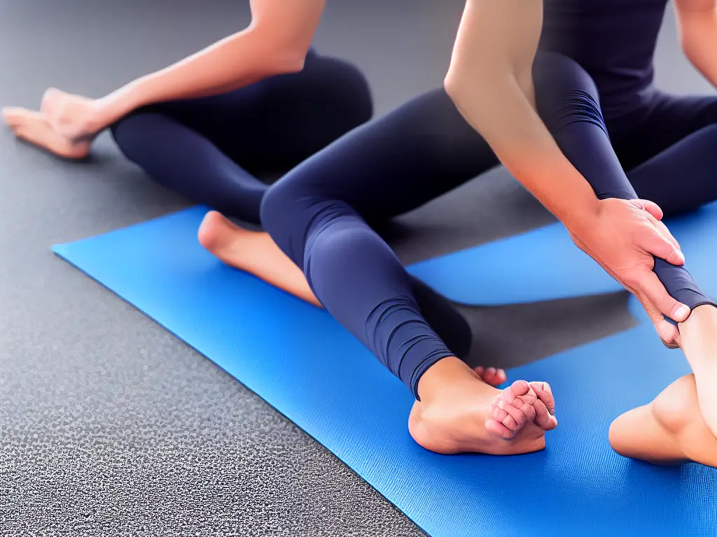 Illustration showing a person doing yoga pose for knee pain relief