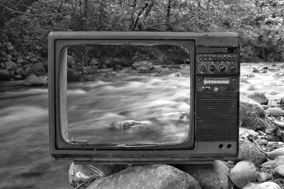 An image showing the evolution of television from black-and-white sets to flat-screen high definition TVs